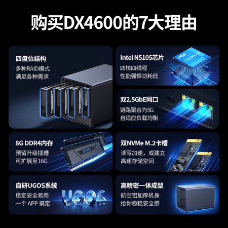 绿联网络私有云存储dx4600